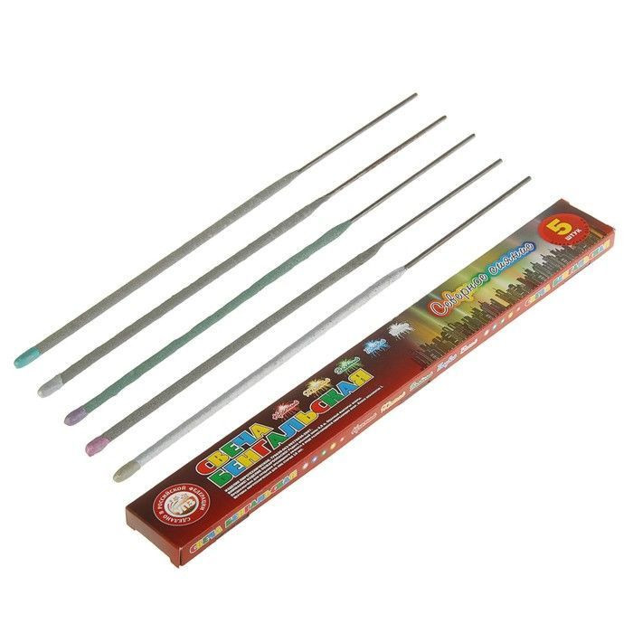 Свеча бенгальская 400мм "Северное сияние" 5шт Свеча бенгальская 400мм "Северное сияние" 5шт